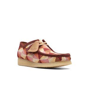 clarks wallabee yellow multi textile